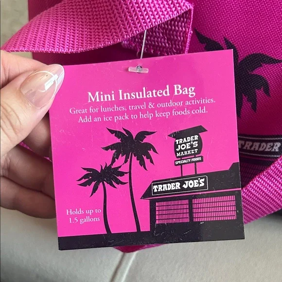 Trader Joe's Pink Insulated Bag - Picture 3 of 4